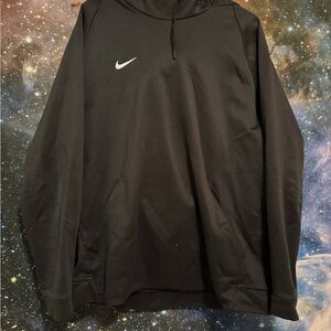 Nike Black Fleece Hoodie with White Accents